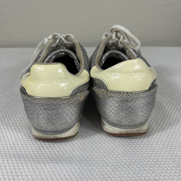 Michael Kors Woman’s Metallic Jet Set Sneakers Size 7.5 - Picture 3 of 13